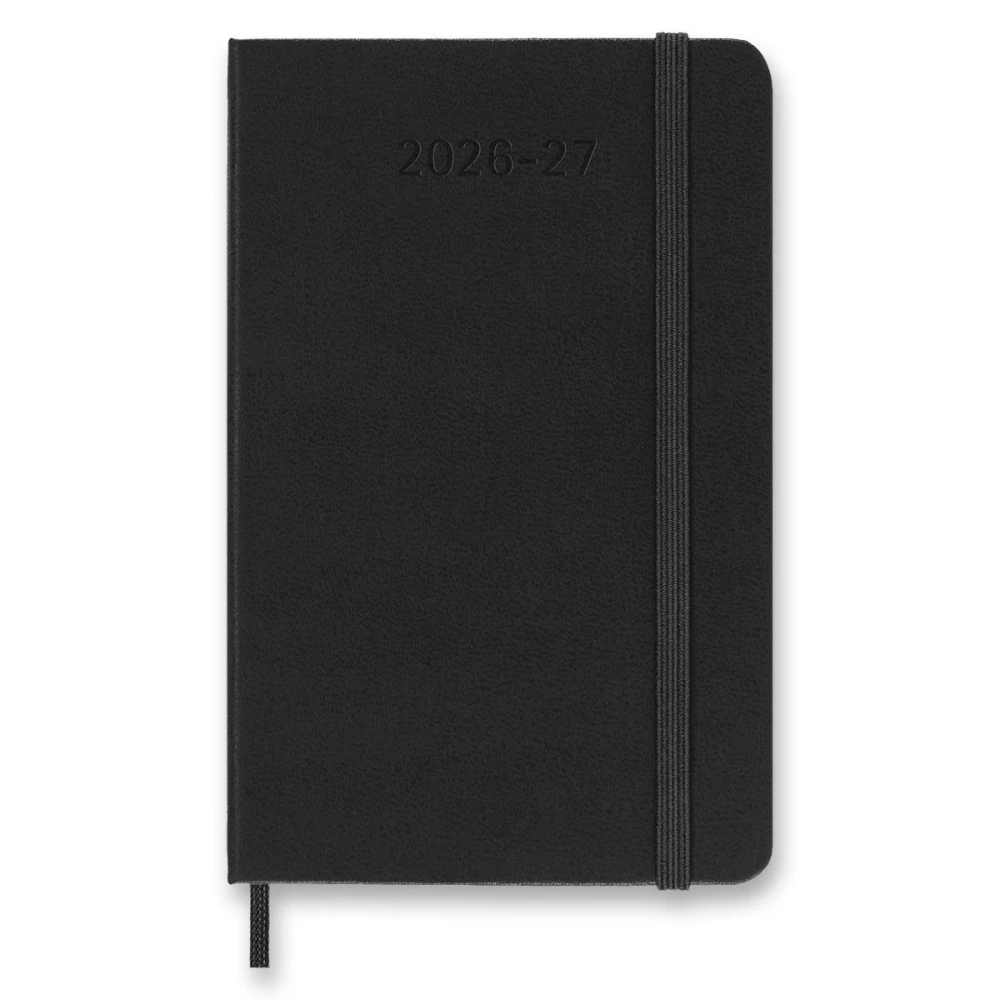 18měsíční horizontální diář Moleskine 2026-2027 tvrdý černý S