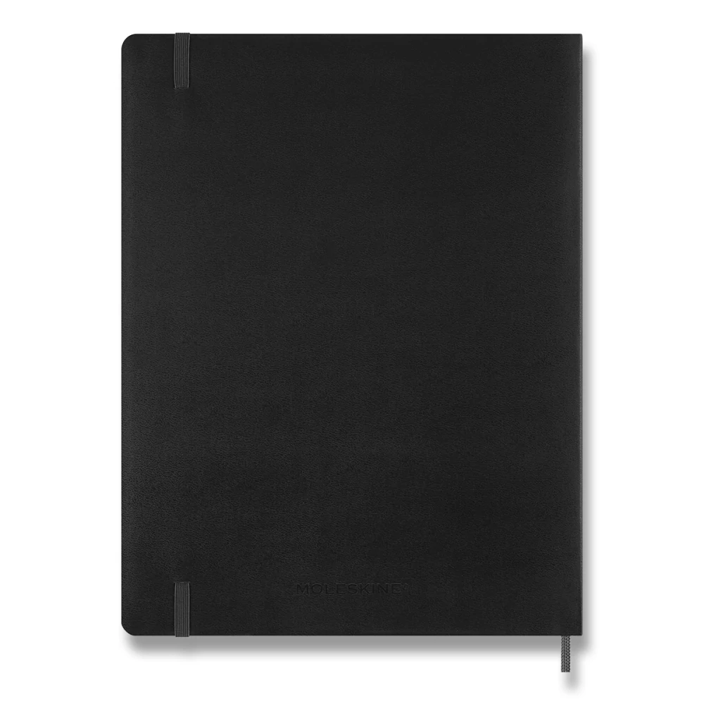 Essential 15měsíční vertikální týdenní diář Moleskine 2027 měkký černý XXL