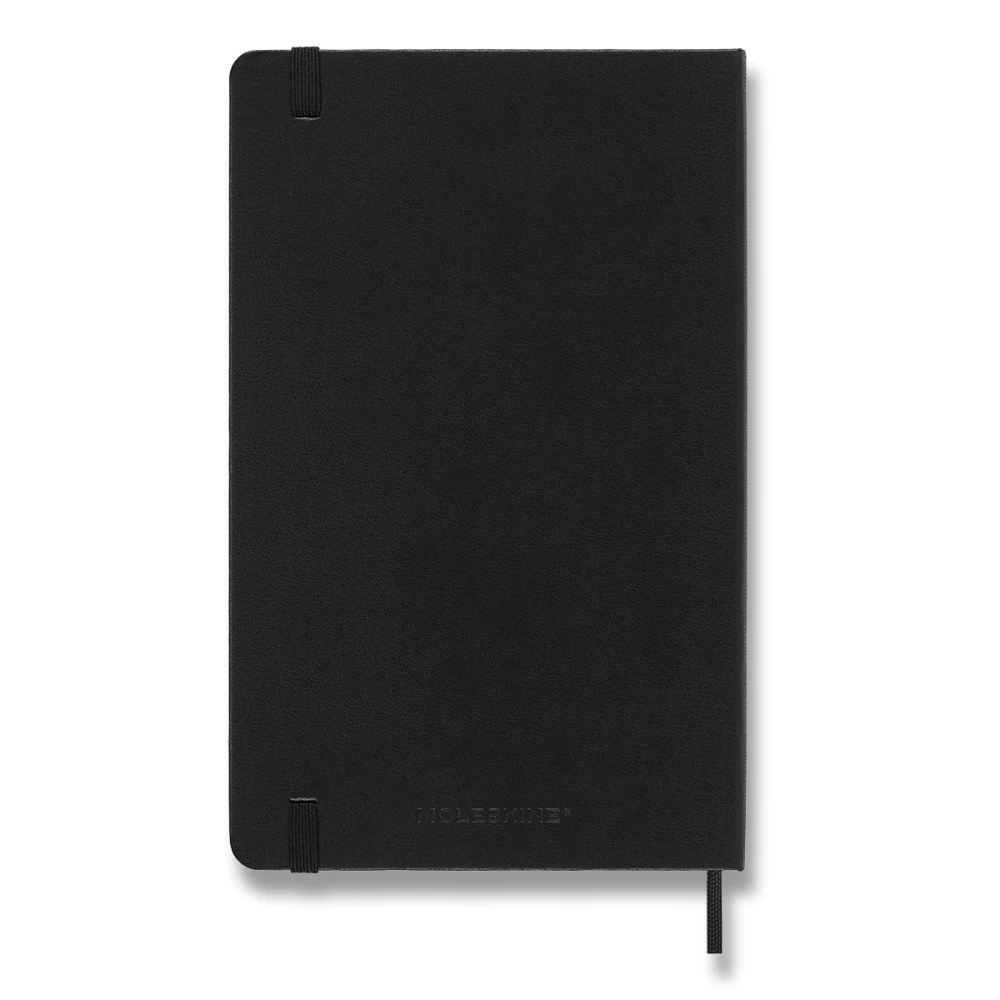 Vertikální týdenní diář Moleskine 2027 tvrdý černý L