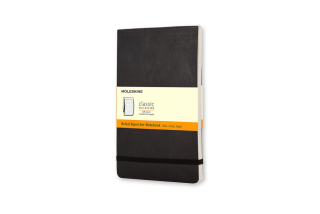 Reportér Moleskine měkký linkovaný černý S